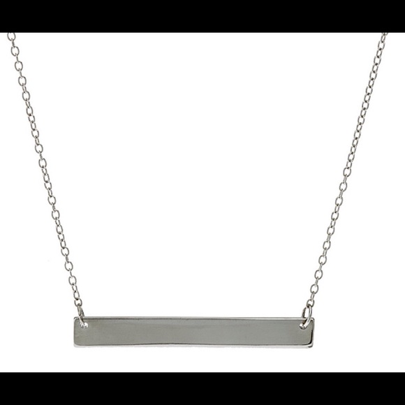 Jewelry - 🍀 STERLING SILVER STATION BAR NECKLACE